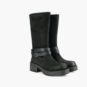 WINDSOR SMITH 
GOTCHA Black Leather Women's Boots